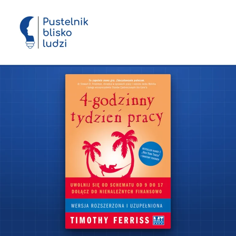 Okładka książki 4-godzinny tydzień pracy Timothy'ego Ferrissa, wydanie MT Biznes